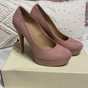 Lauren Conrad pink suede shoes